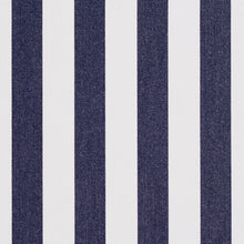Load image into Gallery viewer, Essentials Outdoor Navy Blue White Canopy Stripe Upholstery Fabric
