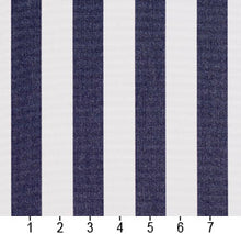 Load image into Gallery viewer, Essentials Outdoor Navy Blue White Canopy Stripe Upholstery Fabric