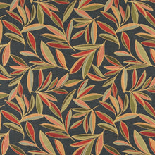 Load image into Gallery viewer, Essentials Cityscapes Navy Blue Green Lime Red Coral Mustard Leaves Upholstery Drapery Fabric