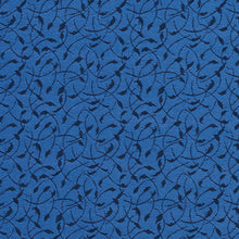 Load image into Gallery viewer, Essentials Heavy Duty Scotchgard Navy Blue Leaf Branches Upholstery Fabric / Wedgewood