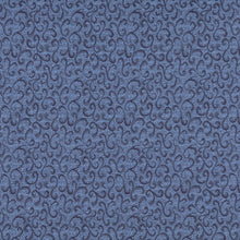 Load image into Gallery viewer, Essentials Heavy Duty Mid Century Modern Scotchgard Upholstery Fabric Navy Blue Paisley / Sapphire