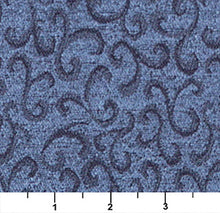 Load image into Gallery viewer, Essentials Heavy Duty Mid Century Modern Scotchgard Upholstery Fabric Navy Blue Paisley / Sapphire