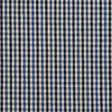 Load image into Gallery viewer, Essentials Navy Blue White Plaid Upholstery Fabric / Cobalt Check