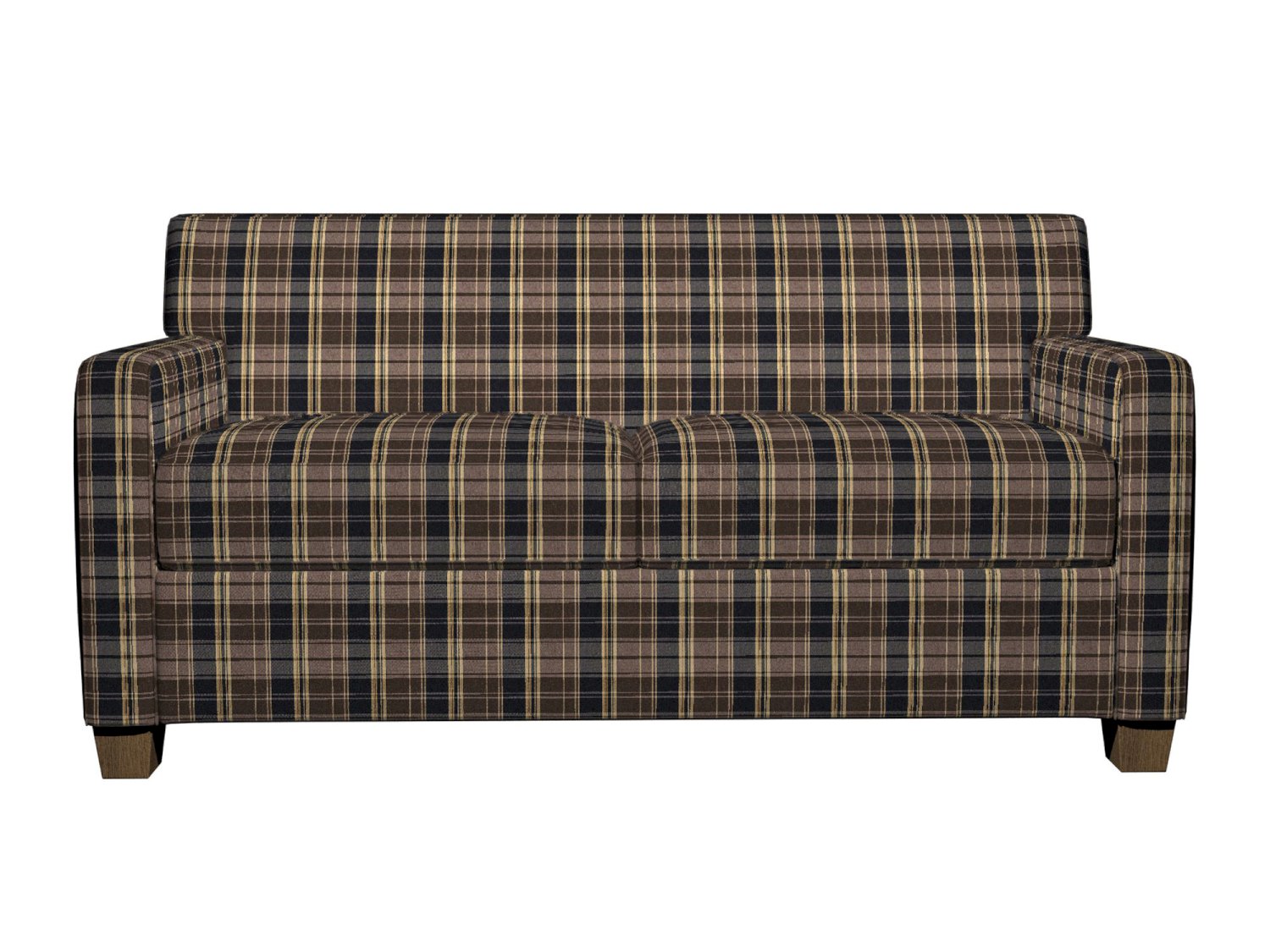 Checkered Upholstery Fabric Espresso Plaid