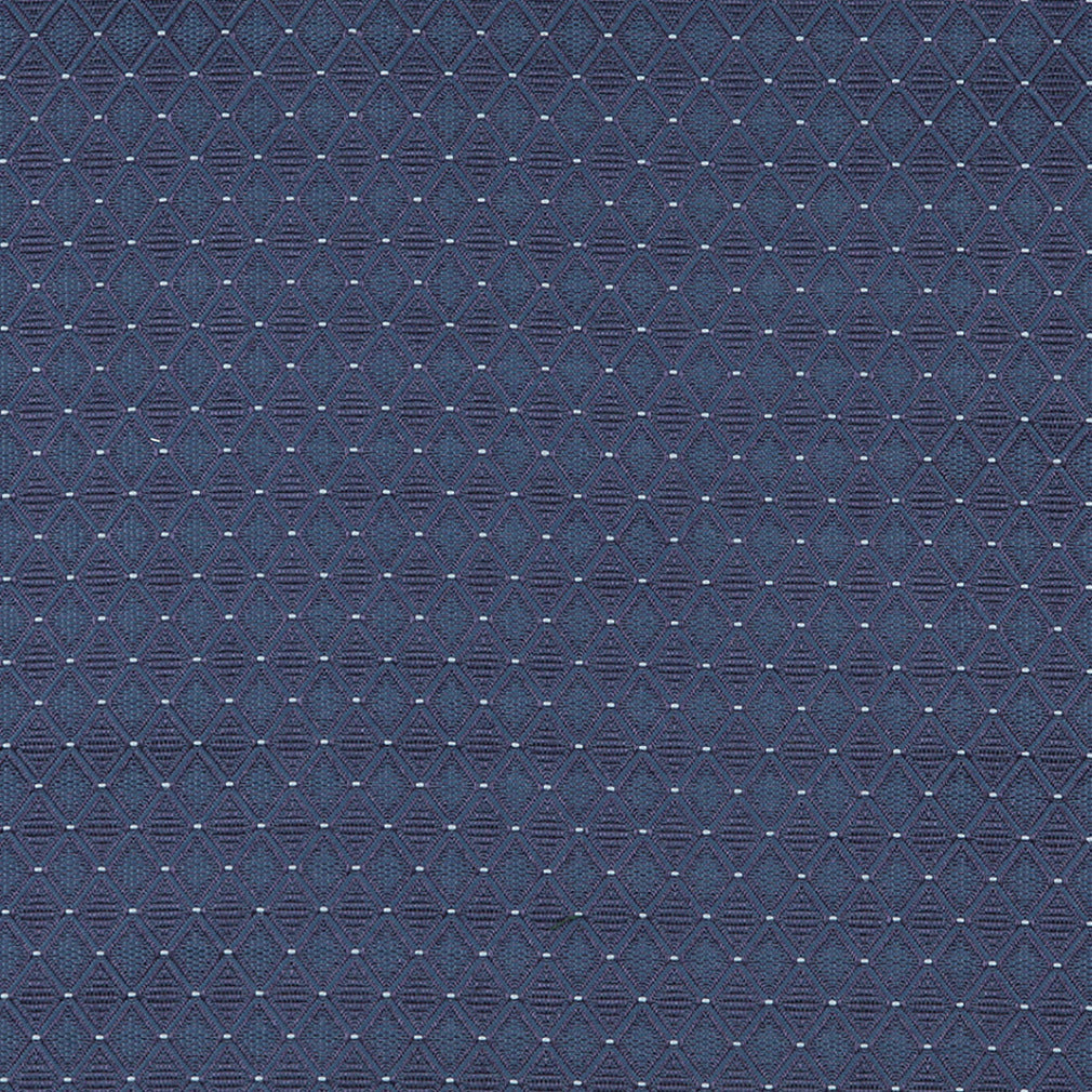 Essentials Heavy Duty Mid Century Modern Scotchgard Upholstery Fabric Navy Geometric Diamond / Baltic