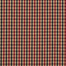 Load image into Gallery viewer, Essentials Navy Maroon Beige Plaid Upholstery Fabric / Port Check