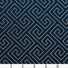 Load image into Gallery viewer, Essentials Heavy Duty Upholstery Drapery Greek Key Fabric Navy / Sapphire