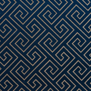 Essentials Heavy Duty Upholstery Drapery Greek Key Fabric Navy / Sapphire