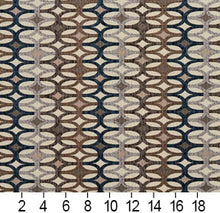Load image into Gallery viewer, Essentials Navy Tan Gray Beige Geometric Upholstery Fabric / Royal Interlock