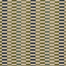 Load image into Gallery viewer, Essentials Navy Teal Lime Beige Geometric Upholstery Fabric / Meadow Shift