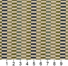 Load image into Gallery viewer, Essentials Navy Teal Lime Beige Geometric Upholstery Fabric / Meadow Shift