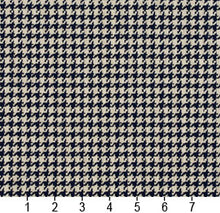 Load image into Gallery viewer, Essentials Navy White Upholstery Fabric / Cobalt Houndstooth