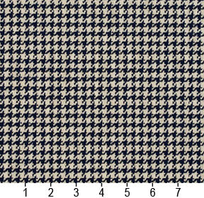 Essentials Navy White Upholstery Fabric / Cobalt Houndstooth