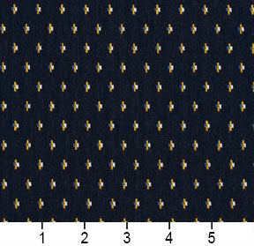 Essentials Navy Yellow Blue White Upholstery Fabric / Cobalt Dot