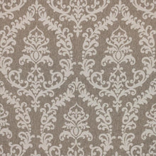 Load image into Gallery viewer, Woven Damask Drapery Fabric Beige Gray Blue Cream / RMIL13