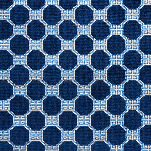 SCHUMACHER OCTAVIA VELVET FABRIC 72793 / SAPPHIRE