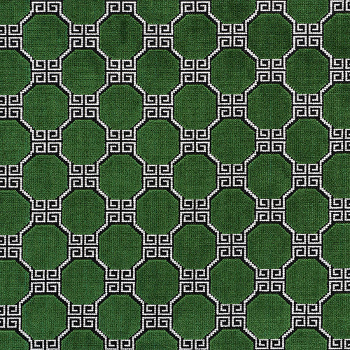 SCHUMACHER OCTAVIA VELVET FABRIC 72792 / EMERALD