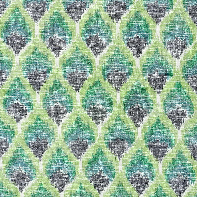 SCHUMACHER ODISHA IKAT FABRIC / GREENS