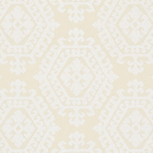 SCHUMACHER OMAR EMBROIDERY FABRIC / IVORY