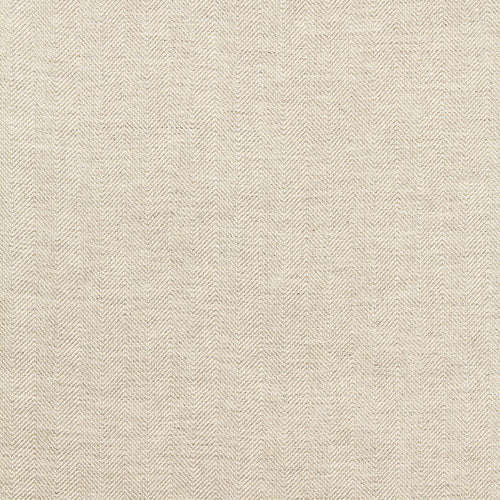 SCHUMACHER CHIMAY LINEN HERRINGBONE FABRIC 65210 / OAT / LINEN