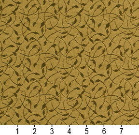 Essentials Heavy Duty Scotchgard Olive Green Leaf Branches Upholstery Fabric / Pesto