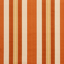 Load image into Gallery viewer, Essentials Upholstery Drapery Fabric Orange Cream Gold / Amber Noble Stripe