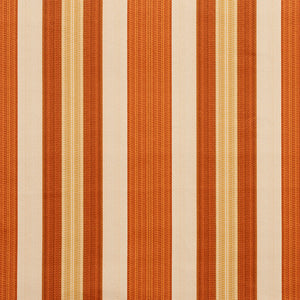 Essentials Upholstery Drapery Fabric Orange Cream Gold / Amber Noble Stripe