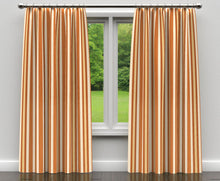 Load image into Gallery viewer, Essentials Upholstery Drapery Fabric Orange Cream Gold / Amber Noble Stripe