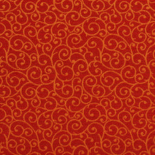 Load image into Gallery viewer, Essentials Heavy Duty Scotchgard Orange Scroll Upholstery Fabric / Persimmon