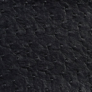 Essentials Marine Auto Upholstery Vinyl Ostrich Fabric Black / Onyx