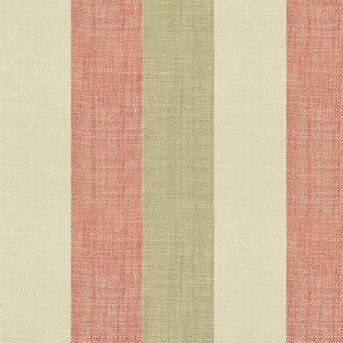 Linen Viscose Taupe Cream Beige Red Nautical Stripe Light Upholstery Drapery Fabric