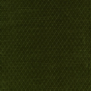 SCHUMACHER PALEY QUILTED VELVET FABRIC / LODEN