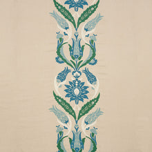 Load image into Gallery viewer, SCHUMACHER ANAGADA EMBROIDERY FABRIC / PEACOCK