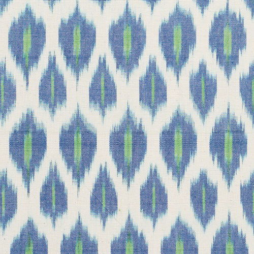SCHUMACHER PRESIDIO IKAT FABRIC / PEACOCK
