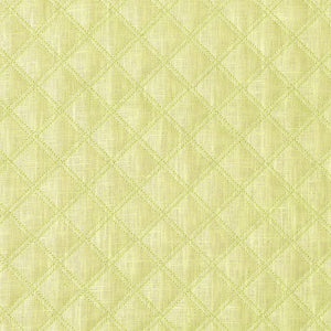SCHUMACHER THAYER QUILTED LINEN FABRIC / PEAR