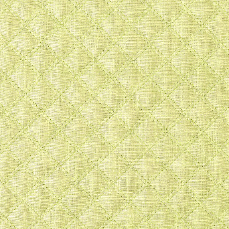 SCHUMACHER THAYER QUILTED LINEN FABRIC / PEAR