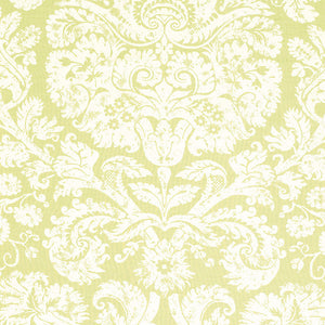 SCHUMACHER BARRESA DAMASK FABRIC 174131 / PEAR