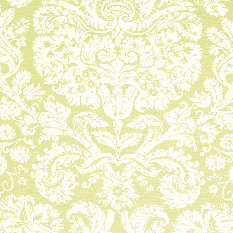 SCHUMACHER BARRESA DAMASK FABRIC 174131 / PEAR