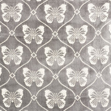 Load image into Gallery viewer, SCHUMACHER PAPILLON VELVET FABRIC / PEWTER