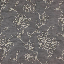 Load image into Gallery viewer, Embroidered Botanical Drapery Fabric Beige Gold Blue Gray Ivory / RMIL13