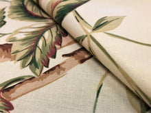 Load image into Gallery viewer, Lee Jofa Palace Garden Ivory Green Red Blue Floral Botanical Butterfly Bird Cotton Stain Resistant Hand Printed Drapery Fabric