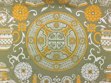 Load image into Gallery viewer, Olive Green Yellow Off White Philip Hackbarth Vintage Chinoiserie Asian Vases Ginger Jars Toile Drapery Fabric