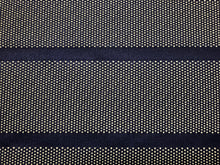 Load image into Gallery viewer, Designer Indoor Outdoor Navy Blue White Dot Stripe Geometric Nautical Marine Water Resistant Upholstery Fabric