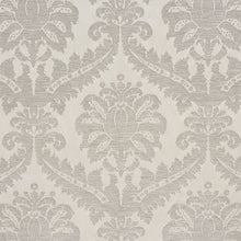Load image into Gallery viewer, SCHUMACHER CRAWFORD DAMASK FABRIC / PLATINUM