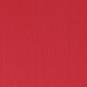 SCHUMACHER LANGE GLAZED LINEN FABRIC / POPPY