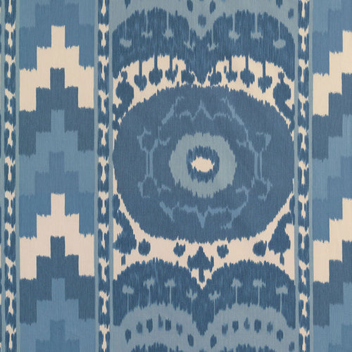 SCHUMACHER SAMARKAND IKAT II FABRIC / PORCELAIN