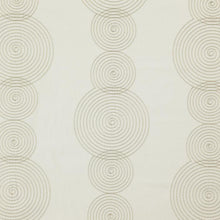 Load image into Gallery viewer, Faux Silk Circle Embroidered Drapery Fabric Ivory Beige Gray Charcoal / RMIL13