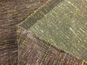 Plum Eggplant Purple Tweed Chenille Mid Century Modern Upholstery Fabric