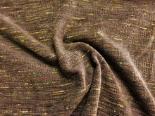 Load image into Gallery viewer, Plum Eggplant Purple Tweed Chenille Mid Century Modern Upholstery Fabric