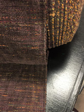 Load image into Gallery viewer, Plum Eggplant Purple Tweed Chenille Mid Century Modern Upholstery Fabric